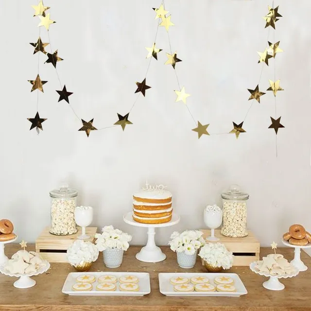 Hanging garlands with stars