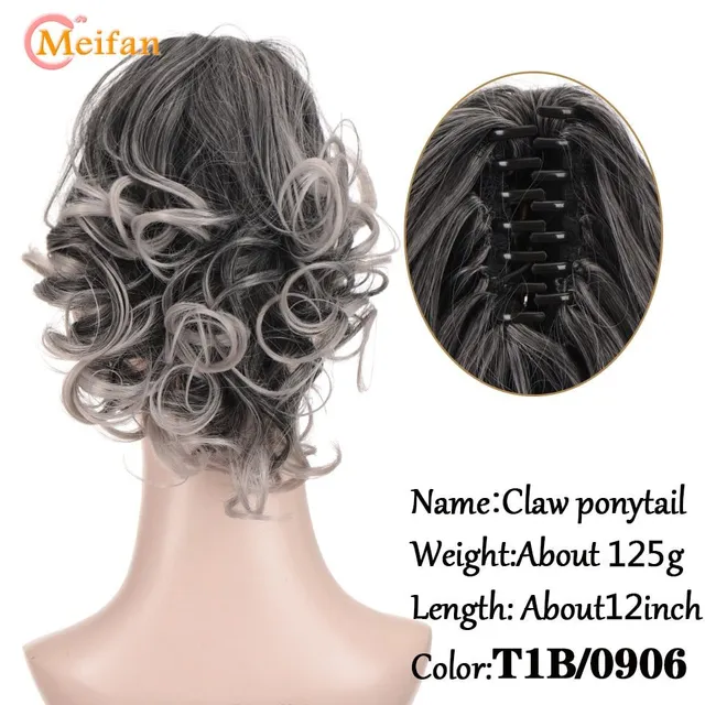 Rövid Wavy Claw Conytail Clip A haj kiterjesztései Fekete Barna Pony Tail Clip In Hair Tail Natural Fake Hair Extensions