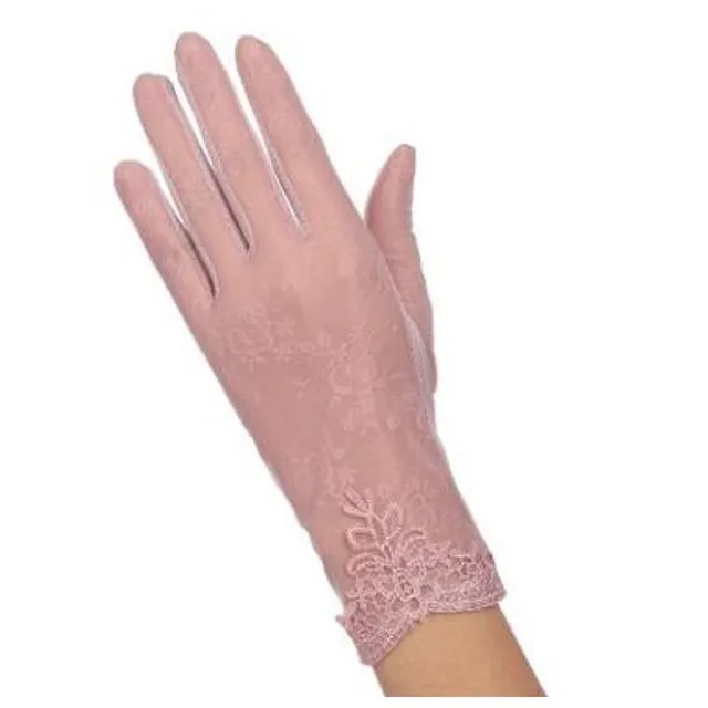 Women's Translucent Gloves with Lace