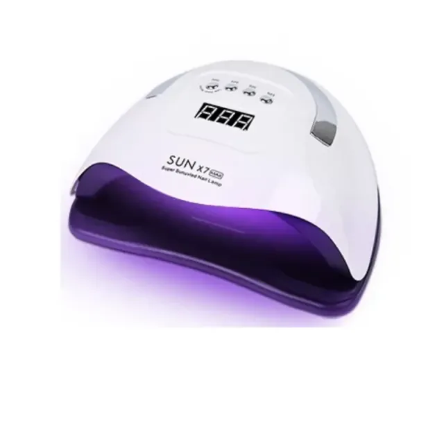 Nail set with UV/LED lamp and grinder