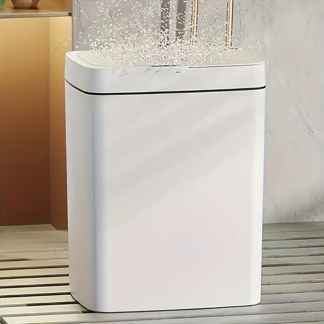 Smart trash basket with touchless lid opening