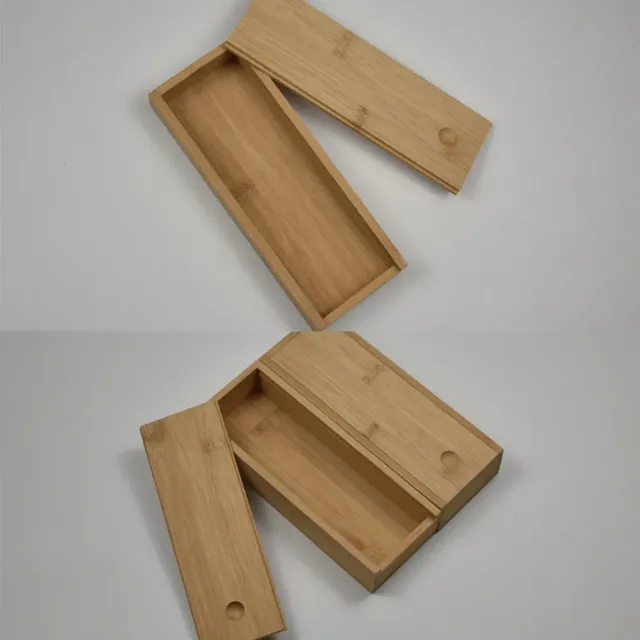 Bamboo card box with close closure - quality material