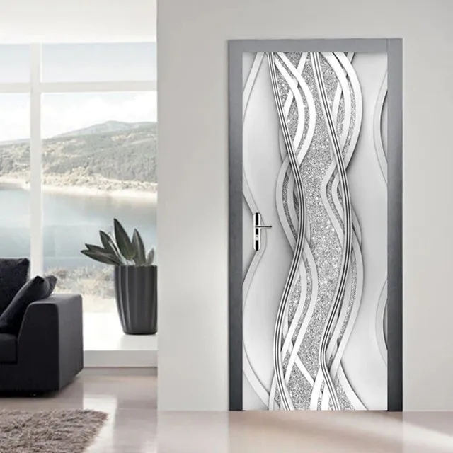 Self-adhesive wallpaper for doors