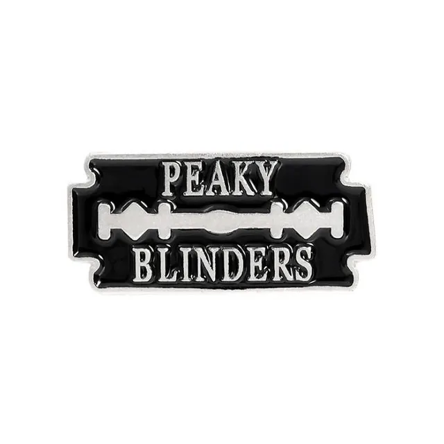 Černá brož ve tvaru žiletky - Peaky Blinders