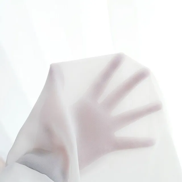 White curtain with rings