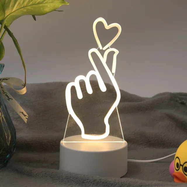 Romantic 3D table lamp