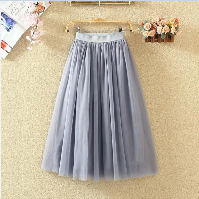 Women's tulle skirt with elastic waistband