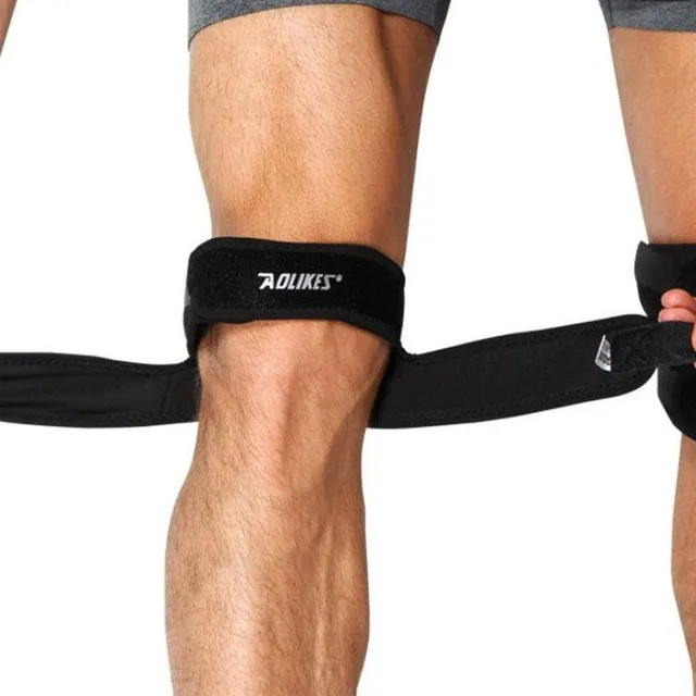 Knee support bandage for athletes and hikers