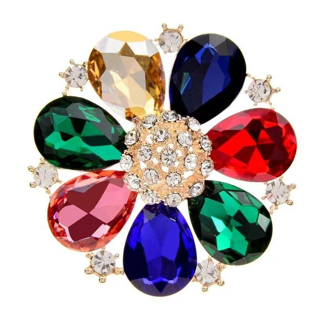 Luxury colourful brooch Paula