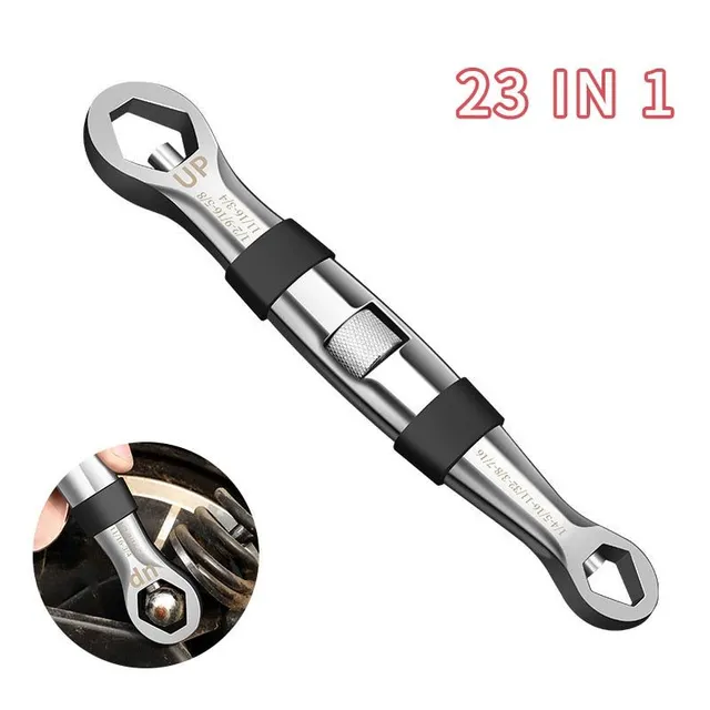 Cheie universală 23 în 1 Set de chei Cheie cu clichet Cheie ajustabilă 7-19mm Cheie CR-V Cheie multifuncțională flexibilă Unelte manuale pentru reparații auto
