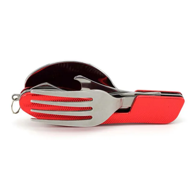 Multifunctional stainless steel cutlery for camping