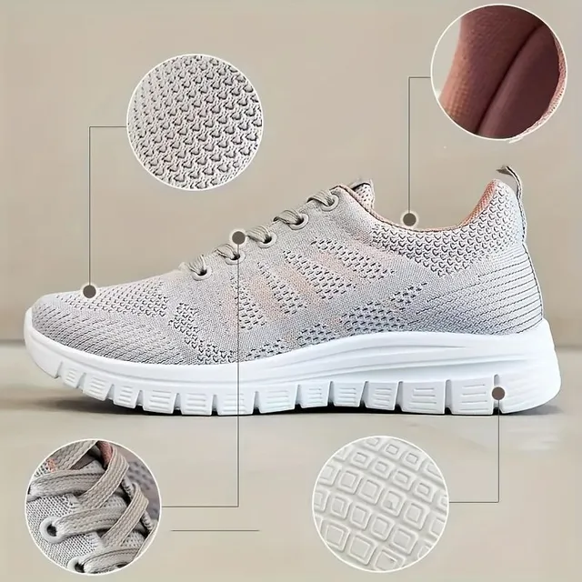 Women's colored sneakers on the platform, comfortable and breathable