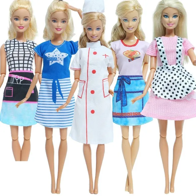 Sada oblečenia pre bábiku Barbie - 5 ks