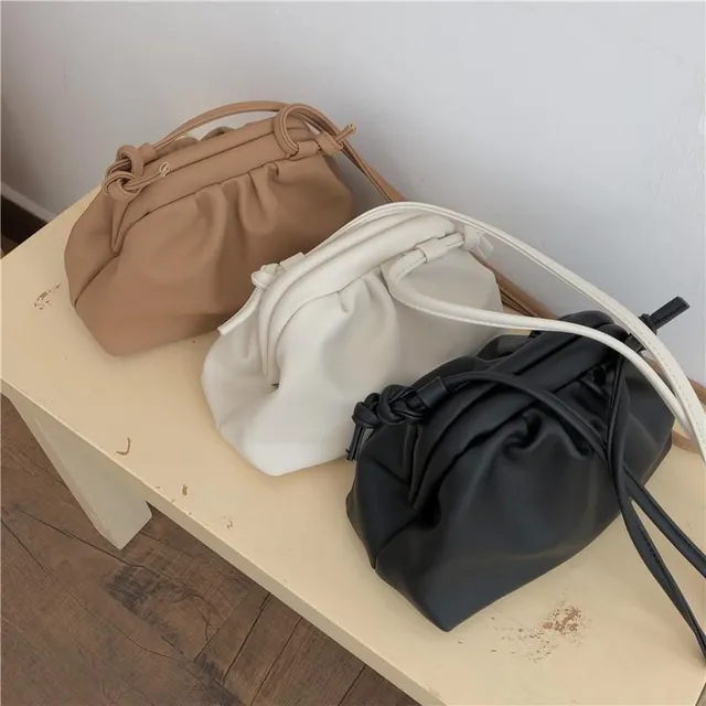 Solid Color Soft Faux Leather Small Clutch Shoulder Bag