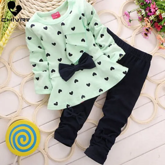 Girls cotton set with bow