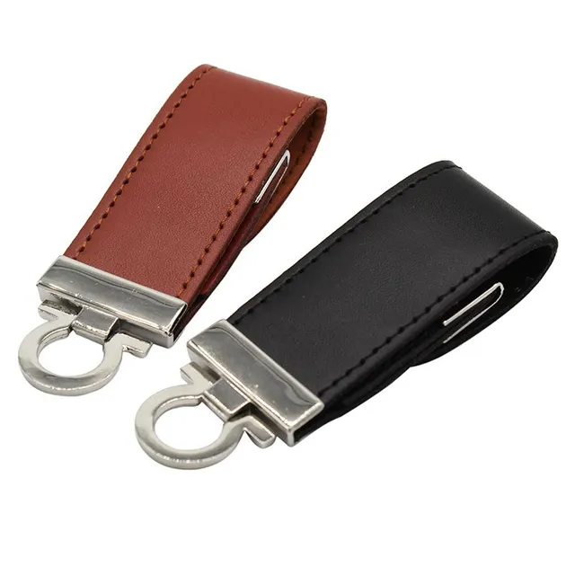 USB flash drive in leather case