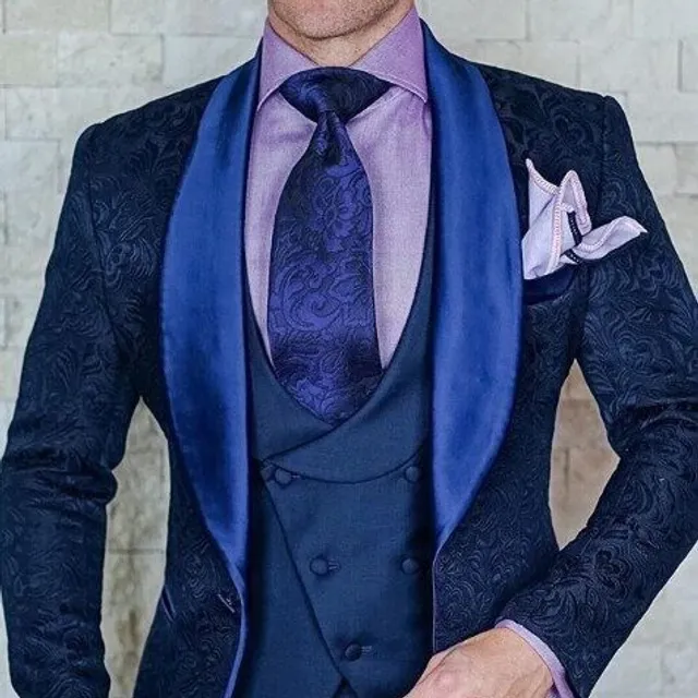 Elegancki garnitur ślubny - 6 kolorów