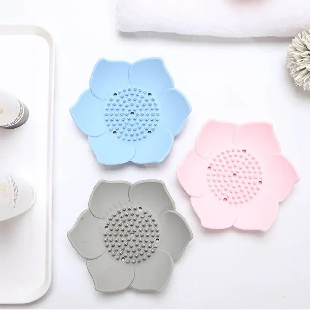 Blossom-shaped soap holder