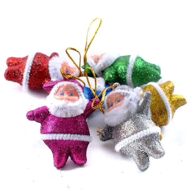 Hinged decoration Santa Claus 6 pcs