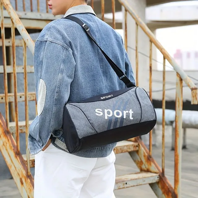 Lightweight sports bag over shoulder made of nylon - practical and durable bag for travel, fitness and leisure