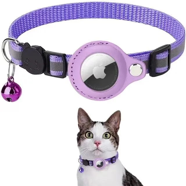 Praktický obojok pre psy a mačky s reflexným prvkom a zvončekom pre GPS zariadenie