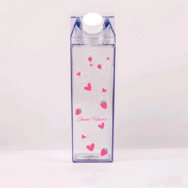 Plastic milk bottle with printing