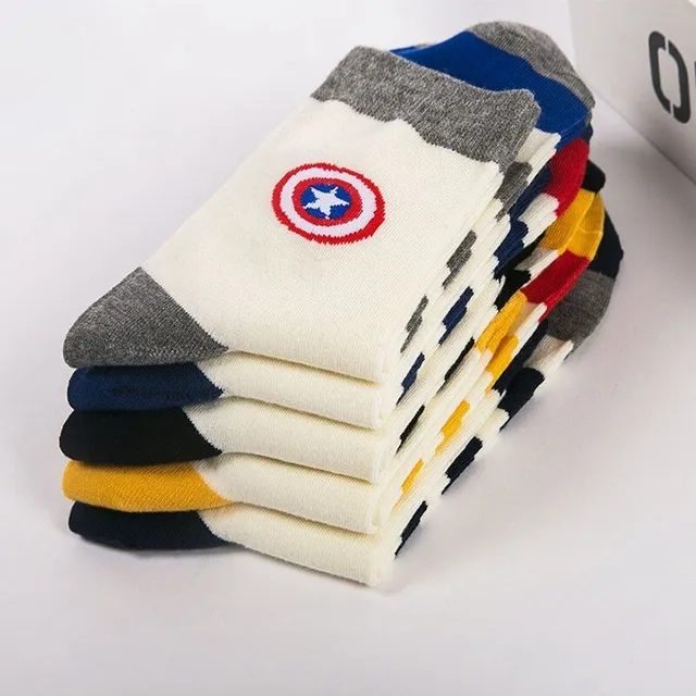 Unisex stylish socks and superhero motif