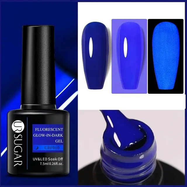 Luxurious in the dark phosphorous color nail polish for UV lamps - several variants of colors