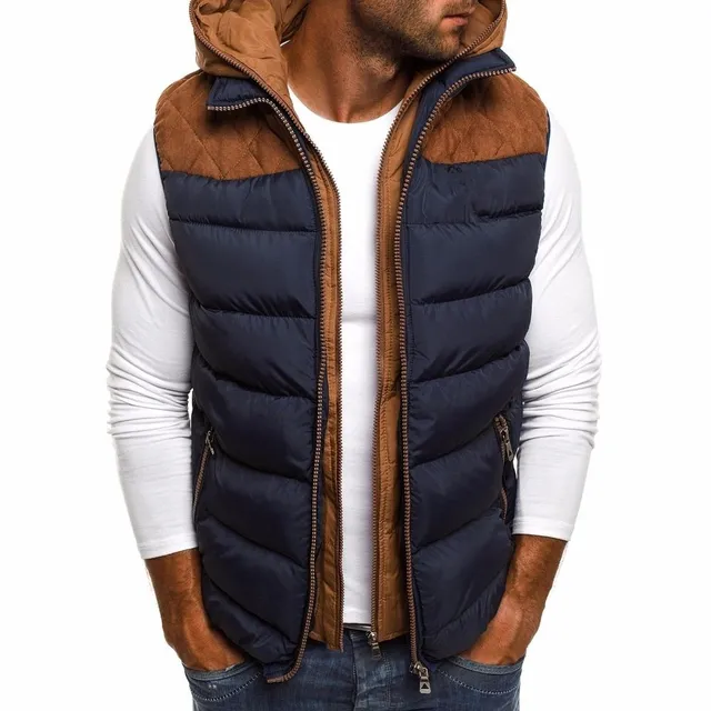 Men's winter vest with hood Bladee