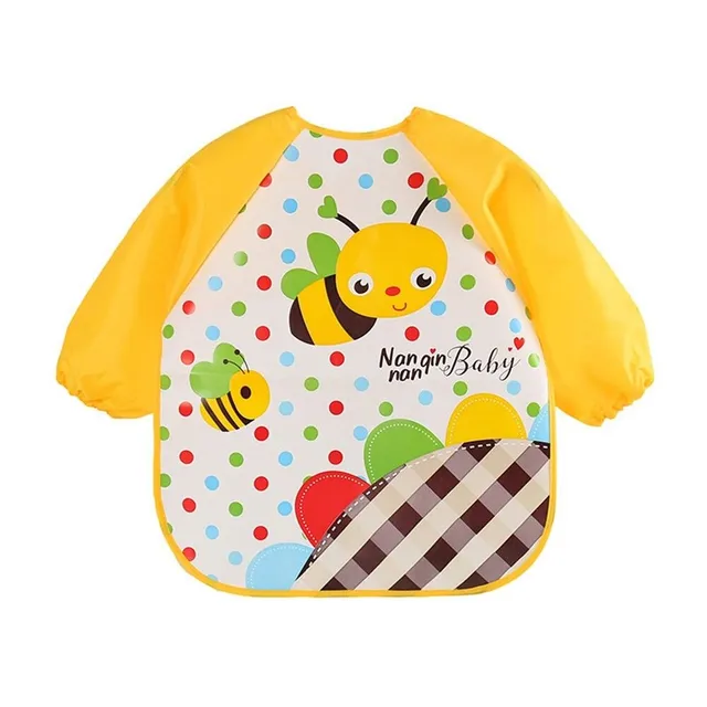 Baby bib with long sleeve