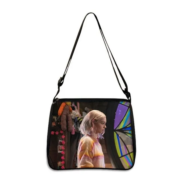 Unisex crossbody bag with motifs from favorite series Wednesday