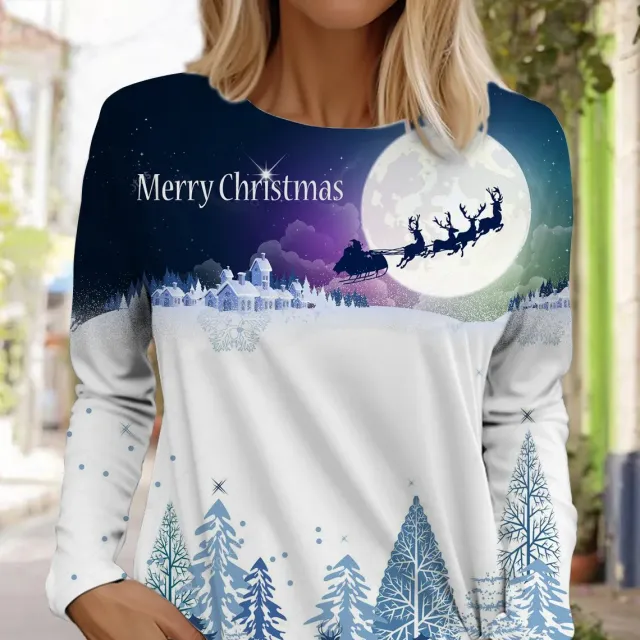 Christmas Women's Long Sleeve Autumn Street Clothes Daily Informal Clothes