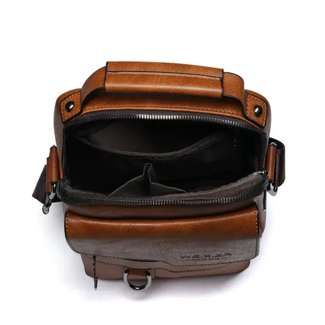 Herren Leder Crossbody Tasche für Reisen