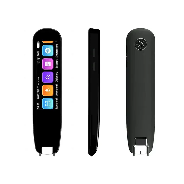 Portable scanning pen for text translation with LCD touch diplem Multifunction translation 121 foreign languages Manual voice translator, text scanner and dictator 13,8 x 3.3 x 1.3 cm