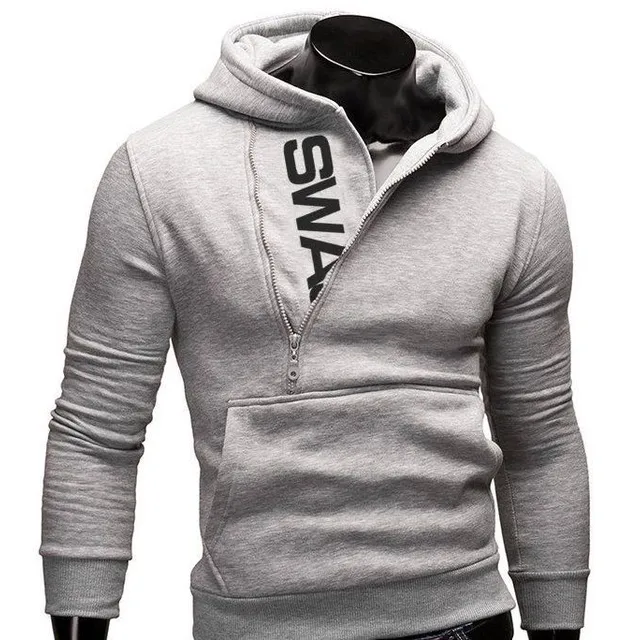 Men's sweatshirts with an interesting zipper