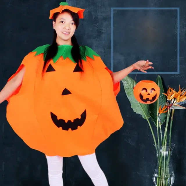 Costume d'Halloween en forme de citrouille pour enfants et adultes