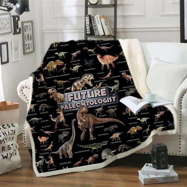 Blanket with dinosaurs