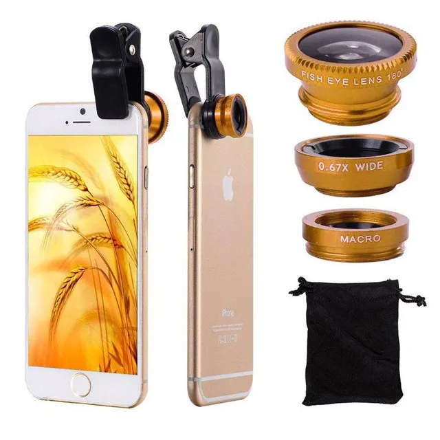 Set of lenses for mobile phones and tablets