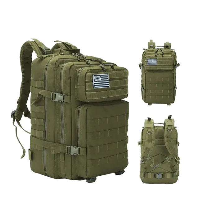 Rucsac tactic militar Rucsac de camping Rucsac cu capacitate mare Rucsac turistic cu mai multe buzunare 50 l Rezistent la apă 50 x 30 cm