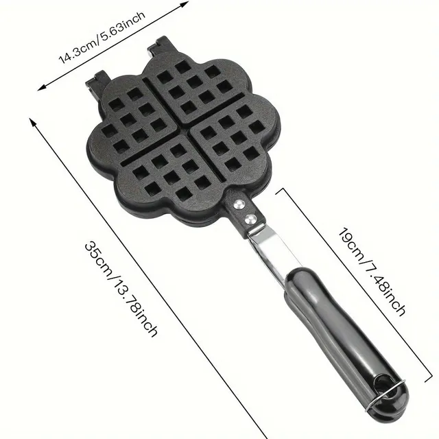 Heart shaped waffle maker - for easy and fun baking waffles, perfect gift for sweet lovers