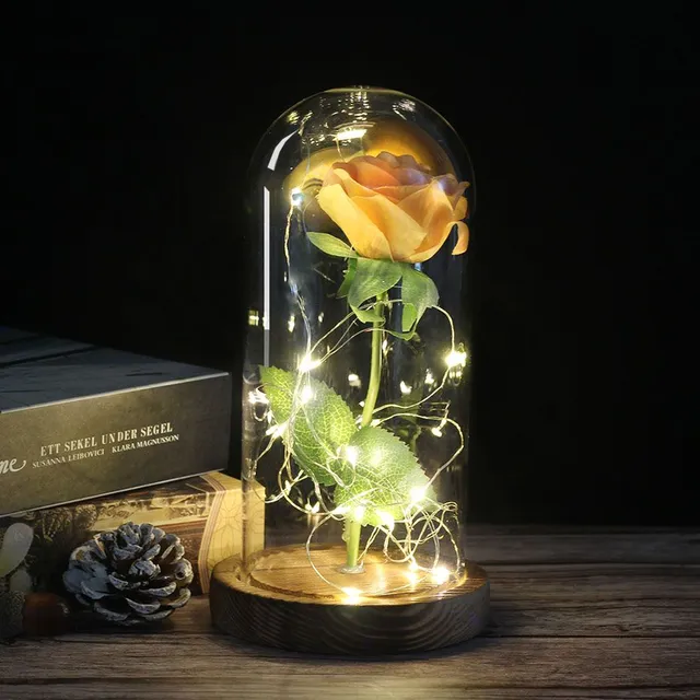 LED Roses in glass vase