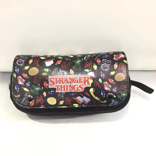 Culoare Stranger Things - Etui spațios pentru rechizite școlare sau de birou