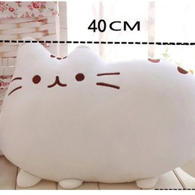 Plush cat pillow 40 cm - 5 colours