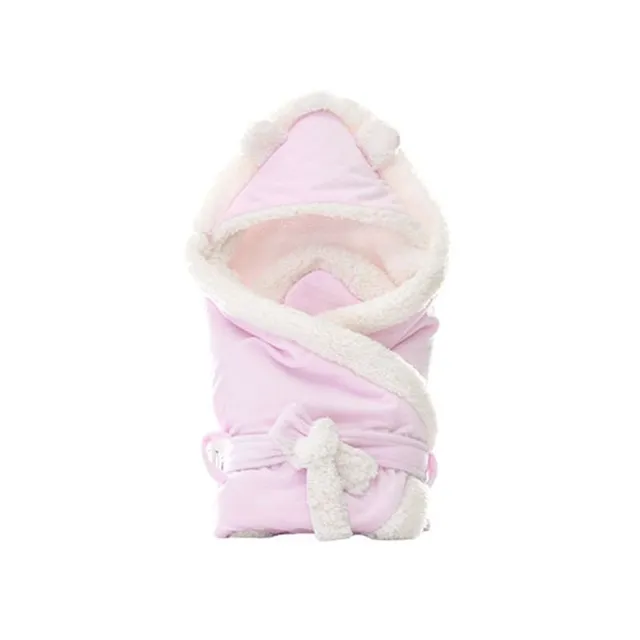 Warm wrap for babies with fur