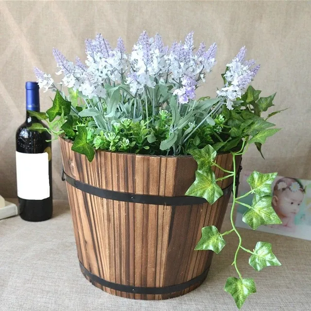 Wooden flower pot 2 pcs