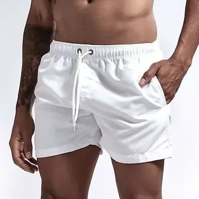 Men's swim shorts with quick-drying material and pockets