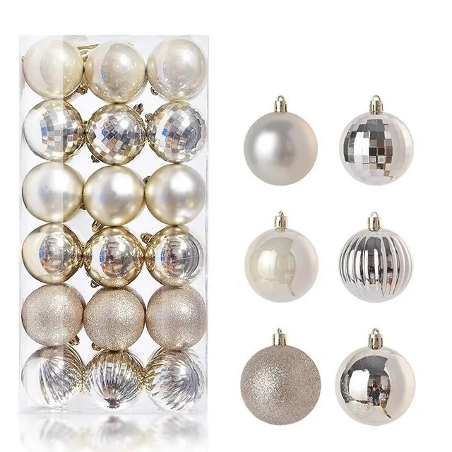 Trendy Christmas tree balls in different colours Bianca