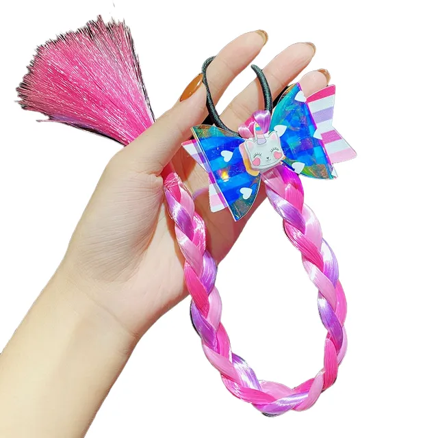 Hair rubber with hair extensions for children