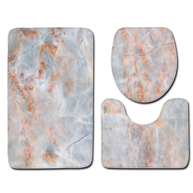 Bathroom set with marble pattern c002 40x60cm