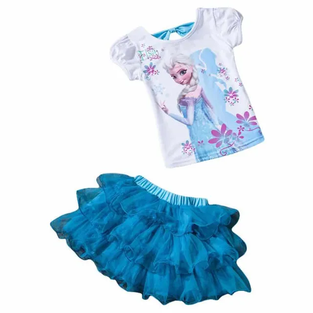 Set de vară pentru fetițe | Fustă Tutu, Tricou